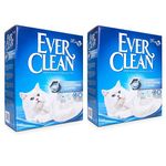 Ever Clean Extra Strong Clumping Cat Litter Unscented 2x10L -Extreme Premium Lock In Odour, Triple Action Deodorizer And Vibrant Feline Freshness Self Cleaning Litter, Fresh And Hygienic