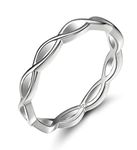 EAMTI 925 Celtic Knot Rings for Women Sterling Silver Wedding Band Size 11