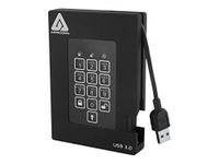 Apricorn Aegis Padlock Fortress FIPS 140-2 Level 2 Validated 256-bit Encrypted USB 3.0 Hard Drive with PIN Access, 1 TB