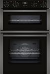 NEFF, N50, U1ACE2AG3B, 60cm Built-in Double Oven with CircoTherm, Easy Clean and LCD display in Graphite-Grey