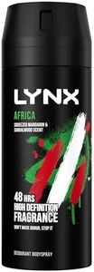 Lynx Africa Aerosol Bodyspray 48 hours of odour-busting zinc tech deodorant to finish your style 150 ml
