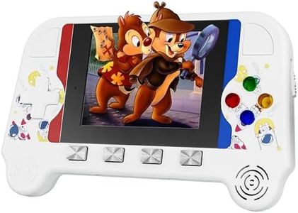 TimeMax Portable Handheld Game Consoles Video Games for Kids and Adults 3.2-inch Screen 500 Preloaded Classic Retro Games Built-in Battery 2-Player Controller TV Connection (White)…