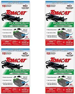 Tomcat Rat & Mouse Bait Station, 4 Packages Each with 1 Station & 15 Baits