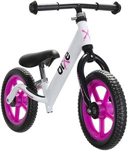 Bixe Aluminum Balance Bike for 2-5 Year Old Toddlers - 12 inch or 30.5 cm Wheels - No Pedal Kids' Training Bikes - Lightweight Bicycle for 2+ Boy or Girl - Pink