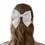 LinenBlue ® Hair Sailor Bow Clip for Women and Girls (White) (Pack of 1)