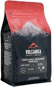 Costa Rican Coffee, Tarrazu Reserve, Dark Roast, Whole Bean, Fair Trade, Fresh Roasted, 16-ounce