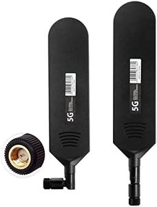 Vecys 4G LTE Antenna SMA Male Connector 42dBi 4G/5G High Gain Omni Directional Glue Stick Antenna 600-6000Mhz (Black,2 Pcs)