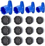 12 Pieces Faucet Cache Aerators with Faucet Aerator Removal Tool Water Saving Flow Restrictor Set Replacement Part for Bathroom or Kitchen,4 Size(M16.5 18.5 21.5 24 mm)