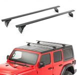 Cross Bars Roof Rails/Roof Rail Rack Cross Bars Luggage Carriers Compatible with Jeep Wrangler JK JL Gladiator JT 2007-2023 4-Door Hard Top,Rooftop Luggage Cargo Carrier Use in Kayak Bike Snowboard