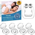 Anti Snoring Devices,Snoring Solution,Silicone Magnetic Anti Snoring Nose Clip,Professional Comfortable Relieve Snore Sleep Sleeping Aid 4 Pack white