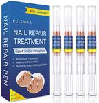 Pulchra Nail Fungus Treatment, Fingernails and Toenails Care Solution with Nail File - Hydrates, Restore and Nourish Discoloration, Brittle, Ridged and Damaged Nails (4 Pcs)