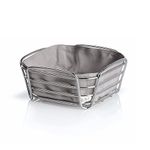 blomus 63667 Bread Basket Delara 20x20x10 cm in taupe, Stainless-Steel