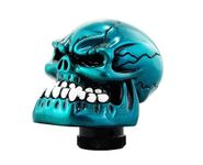 AUTONEST Car Skull Head Gear Stick Custom Shift Knob Car Replacement Shifter Gear Knob 3 Replacement Adapter (Blue & White) (Pack of 1) Compatible with Maruti New Swift