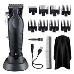 Kemei km 2296 Professional Cordless Hair Clippers for Men, Rechargeable Hair/Beard Trimmers with Base, Adjustable Haircut Machine for Stylists and Barbers Grooming Kit