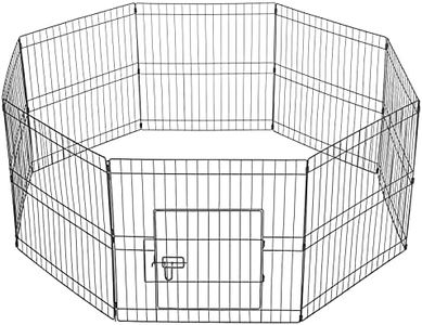 Yaheetech 16 Panel Puppy Playpen Dog Pen Pet Playpen for Small Animals/Cat/Rabbit/Duck Exercise Fence Indoor/Outdoor 61cm High