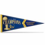 Rico Industries NBA Basketball Golden State Warriors 2022 NBA Champions 12" x 30" Felt Wall Décor Pennant - Great for Home/Bed Room/Man Cave Décor