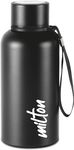 Milton Aura 500 Thermosteel Water Bottle 520 ml, 24 Hr Hot and Cold I Leak Proof Lid, ISI Certified I Vacuum Insulated I for Office, Gym, School I Black