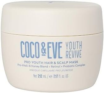 Coco & Eve Pro Youth Hair & Scalp Mask. Anti-Aging Hair Mask for Strength, Shine, Volume. Regulate Dandruff for Healthy Scalp. With Honey, Retinol, Probiotics for Youthful Hydrated Hair. (212ml)