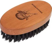 Seven Potions Beard Brush For Men With 100% First Cut Boar Bristles. Made in Pear Wood With Firm Bristles To Tame and Soften Your Facial Hair