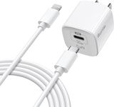 USB C GaN Charger 30W, iPad Fast Charger with 6.6FT USB C to Lightning Cable Mfi Certified, iPhone Lightning Charger for iPad Pro/iPad Air/iPhone 14/14 Pro/14 Pro Max/13/12/11/XS