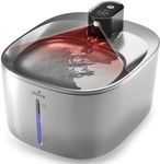 iPettie Runway Wireless Cat Water Fountain Stainless Steel, 1.1 Gal/135oz, Cordless Cat Water Fountain Battery Operated with Motion Sensor, Ultra Quiet Pump, Hygienic 5-Stage Filtration for Dogs