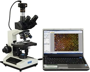 OMAX M837L Series Trinocular Oil Darkfield Microscope & 9MP USB 2.0 Digital Camera - 40X-2500X - Coaxial Compound Microscope with LED Light