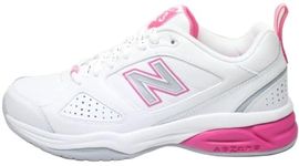 New Balance Women's 623 V3 Casual Comfort Cross Trainer, White/Pink, 9.5 XW