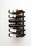 VintageView W Series Wine Rack 2 - Triple Depth, Metal Wall Mounted Wine Rack - Modern, Easy Access Wine Storage - Space Saving Wine Rack with 18 Bottle Storage Capacity (Matte Black)