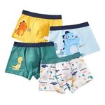 Yookidoo Boys Cotton Boxer Briefs Toddler Kids Underwear (Assorted Prints) (7-8 yr,4)