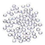 1440 Pack Crystal Flat Back Rhinestone Round Diamante Gems 4mm, Non-Self-Adhesive (Clear)