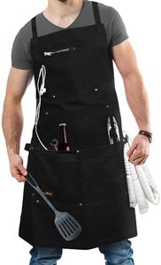 ecoZen Lifestyle Chef Apron for Men (10 oz Cotton) Ideal for Kitchen, BBQ, Cooking and Grill | Professional Grade I Fully Adjustable (M to XXL) for Perfect Fit and Comfort + Pockets