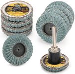 Sbestily 2" Quick Change Zirconia Curved Fillet Weld Flap Disc Grinding Wheel with a Male R-Type Back Design for Cleaning Finishing Deburring (Pack of 10) - 60 Grit