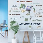 PLIGREAT Teamwork Inspirational Quotes Wall Stickers, Peel and Stick Wall Decals, Removable Vinyl Wall Sticker for Office Living Room Wall Decorations Home Study Room DIY Wall Art Decor