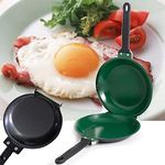 AASTIK Non-Stick Omelet Maker Pan Portable Non-Stick Omelet Folding Pan Stainless Iron Double Side Grill Pan Home Breakfast Pot Production Tools