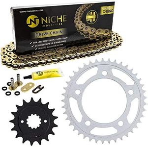 NICHE Drive Sprocket Chain Combo for Honda VT750C VT750CD VT750C2 Front 17 Rear 41 Tooth 525VM-X X-Ring 122 Links