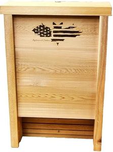 Made in USA- Premium-Grade Red Cedar Single-Chamber Bat Box, Easy-to-Install Wooden Bat House Kit, Weather-Resistant for Outdoors, with Mounting Screws - Applewood Outdoor