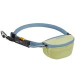 RUFFWEAR Hitch Hiker Dog Leash, Stowable Portable Strap Lead, Adjustable Hands-Free Waist Worn or Hand Held Long Tether, with Pouch Bag, Camping Hitch-lock & Crux Clip Brake, Sunny Lime (One Size)