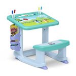Bluey Draw and Play Desk by Delta Children – Includes 10 Markers and Coloring Book, Blue