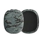 kwmobile Covers Compatible with Apple AirPods Max Covers (Set of 2) - camouflage Dark Grey/Black/Light Grey