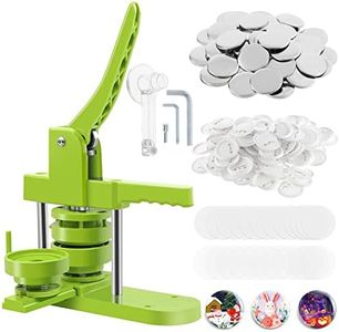 Dyna-Living Badge Maker Machine - 58mm(2.28in) DIY Round Pin Badge Making Kit with 200pcs Button Parts and Circle Cutter