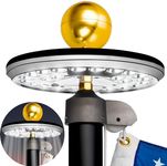 Black Flag Pole Light Solar Powered, 26 LED Weatherproof Solar LED Light for Most Flagpoles, 100% Flag Coverage from Dusk to Dawn for 12 Hours