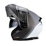 Motorbike ViPER RSV345 Flip Up Front Modular Helmet NEW Motorcycle Scooter Crash Sports Racing Touring ACU ECE Approved DVS Helmet -Trik Black/White - Trik Black/White - L (59-60 CM)