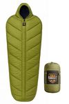 RhinoKraft Olive Mummy Sleeping Bag | 8–20 °C Comfort | 1.5 kg Lightweight | Oversize 86″×30″ for 7-ft Plus | Compact Hooded Design for Camping, Trekking & Biking