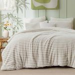 Bedsure Fluffy Comforter Set Queen 