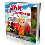 Personalized Story Book by Dinkleboo -"The Firefighter" - for Kids Aged 0 to 8 Years Old - A story about a child's dream to be a firefighter