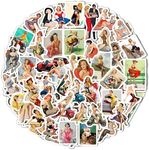 Pin Up Girl Stickers for Water Bottle and Laptop - Pin Up Girl Party Favors & Decorations, Waterproof Vinyl Decals, Retro and Vintage Stickers