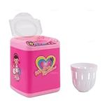 AUEAR, Makeup Brush Sponge Washing Machine Cleaner Device Plastic Mini Automatic Cleaning (Pink, with Bucket)