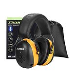 ZOHAN EM037 Bluetooth Hearing Protection, NRR 25dB Noise Reduction Ear Protection with 1500mAh Rechargeable Battery Mowing