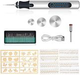 USB Engraving Pen, Rechargeable Mini Engraver Etching Pen with Engraving Accessories, Cordless Wood Engraving Kit for Metal Glass Stone Jewelry Nails Ceramics