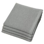 Now Designs Ripple DishCloth, Set of Four, London Grey